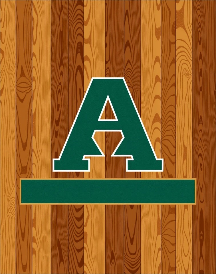 Wood Grain Letter A Rug
