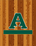 Wood Grain Letter A Rug