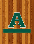 Wood Grain Letter A Rug