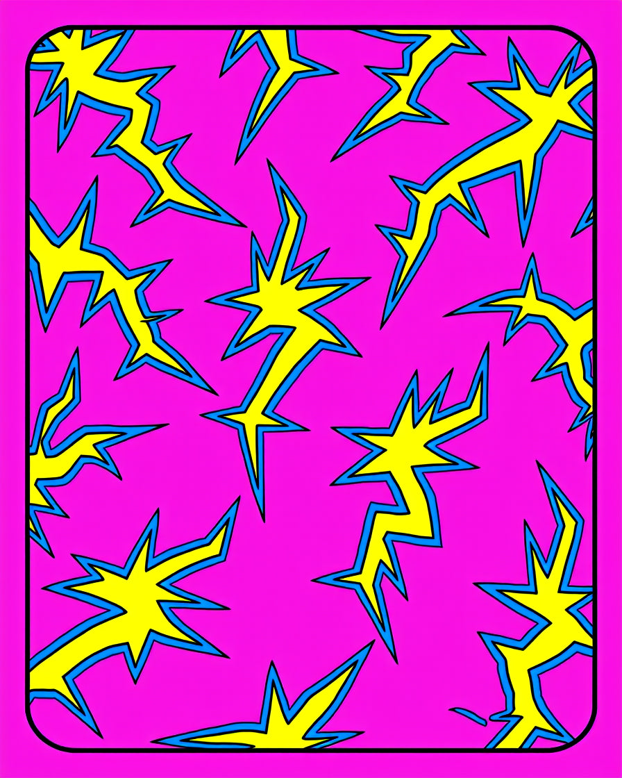 Electric Yellow Cosmic Stars Rug