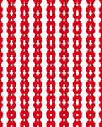 Bold Red Repeating Chain Links Rug