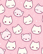 Sweet Kitty Faces Pink Sprinkle Rug