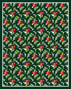 Deep Forest Red Berry Botanical Repeats Rug