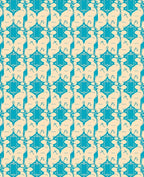 Turquoise Geometric Arabesque Medallion Rug