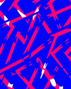 Dynamic Electric Blue Pink Rays Rug