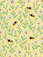 Yellow Daisy Bee Meadow Rug