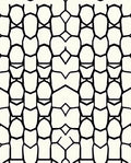 Cream and Black Chain Link Rug