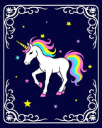 Rainbow Mane Unicorn Night Sky Rug