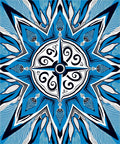 Blue Oceanic Starburst Medallion Rug
