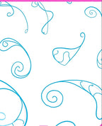 Cerulean Swirls on White Canvas Rug