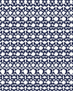 Navy Blue Ornate Lattice Rug