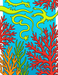 Oceanic Serpentine Coral Bloom Rug