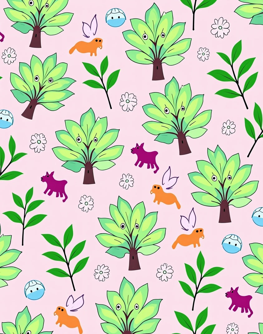 Whimsical Garden Creatures Animal Kingdom Rug