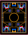 Retro Abstract Mid Century Modern Rug