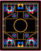 Retro Abstract Mid Century Modern Rug