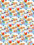 Abstract Whimsical Character Collage Rug