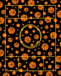 Bold Orange Basketball Court Rug