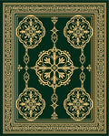 Emerald Gold Ornate Medallion Rug
