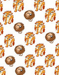 Whimsical Orange Critter Repeat Rug