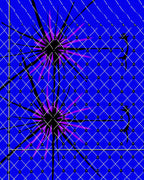 Electric Blue Starburst Netting Radiance Rug