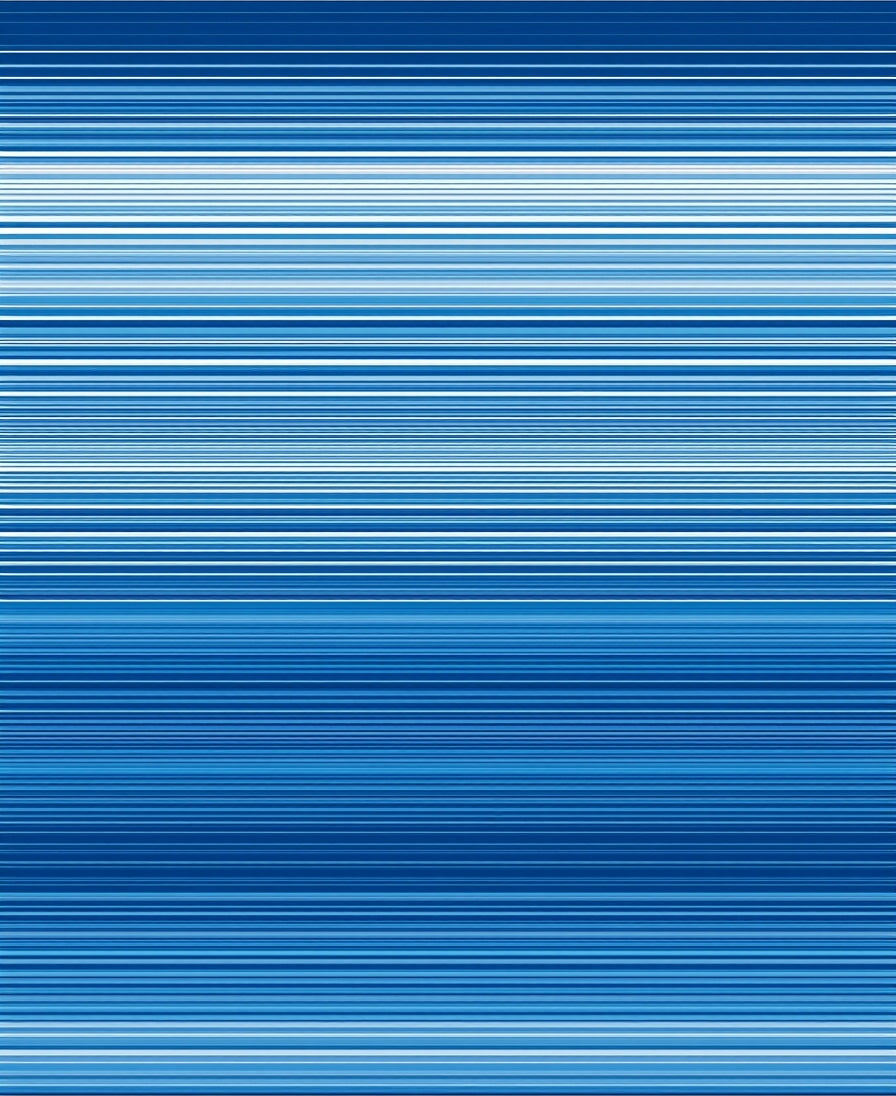 Deep Blue Gradient Horizontal Stripe Rug