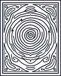Black Abstract Swirl Wood Grain Rug