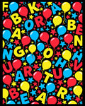 Balloons Stars Letters Red Yellow Blue Rug