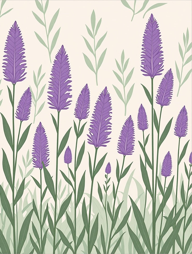Purple Lavender Field Botanical Garden Rug