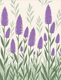 Purple Lavender Field Botanical Garden Rug