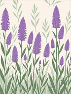 Purple Lavender Field Botanical Garden Rug