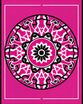 Vibrant Pink Mandala Floral Graphic Rug