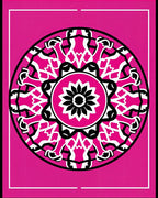Vibrant Pink Mandala Floral Graphic Rug