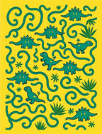 Cute Dinosaur Jungle Play Rug