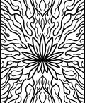 Black White Organic Blossom Medallion Rug