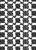 Black White Abstract Geometric Square Rug
