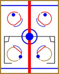 Abstract Hockey Rink Circle Geometric Rug