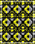 Bold Yellow Gray Geometric Abstract Rug