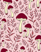 Whimsical Mushroom and Foliage Tableau Rug