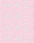 Soft Pink Abstract Floral Swirls Rug