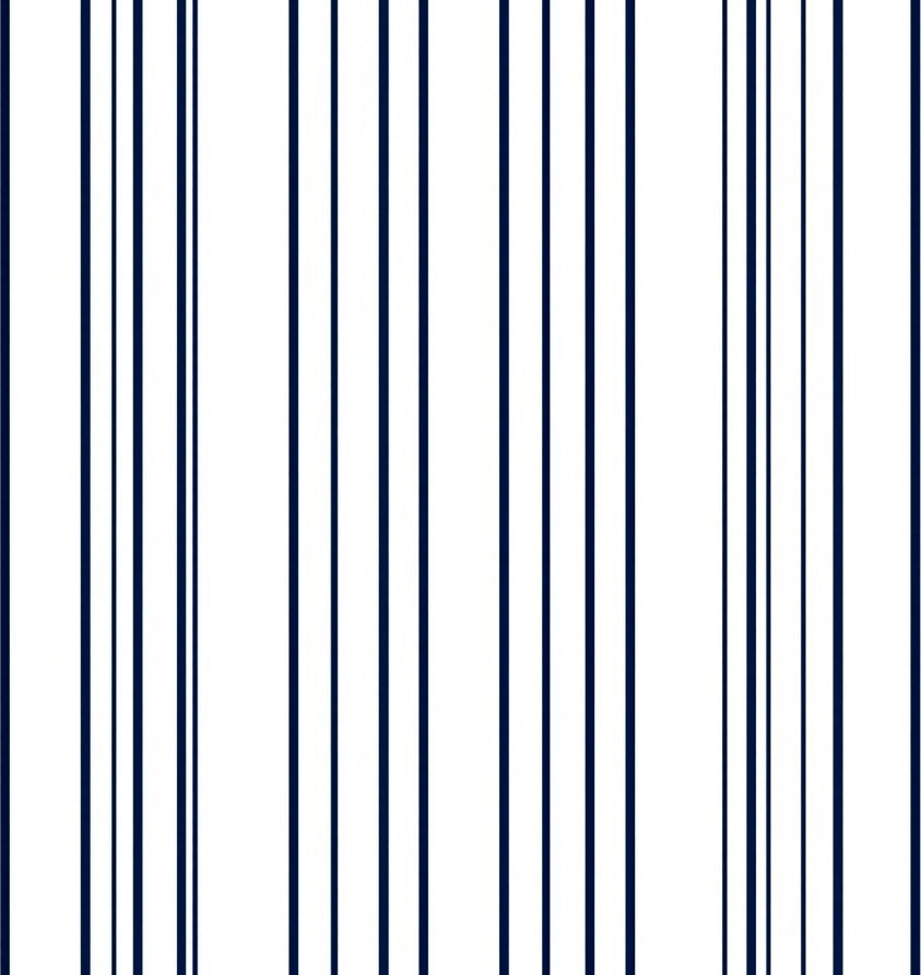 Classic Navy Vertical Stripes Rug