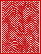 Crimson Abstract Zigzag Lines Rug