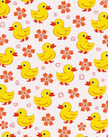 Yellow Ducklings Cherish Flowers Rug