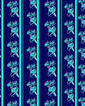 Teal Abstract Floral Stripe Rug
