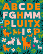 Playful Feline Alphabet Bloom Rug