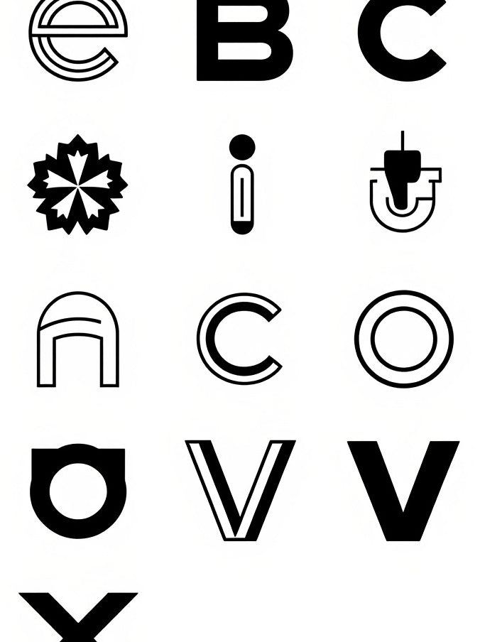 Modern Black And White Alphabet Collage Rug