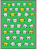 Cute Yellow and White Cat Faces Rug