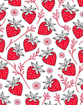 Crimson Strawberry Twig Burst Rug