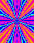 Vibrant Electric Radial Stripe Rug