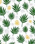 Tropical Green Palm Foliage Abstract Rug