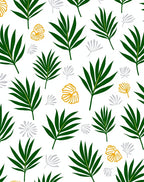 Tropical Green Palm Foliage Abstract Rug